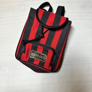 Red and Black Striped Men's Bag